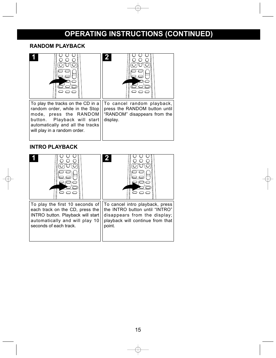 Operating instructions (continued) | Memorex MX4302 User Manual | Page 16 / 21