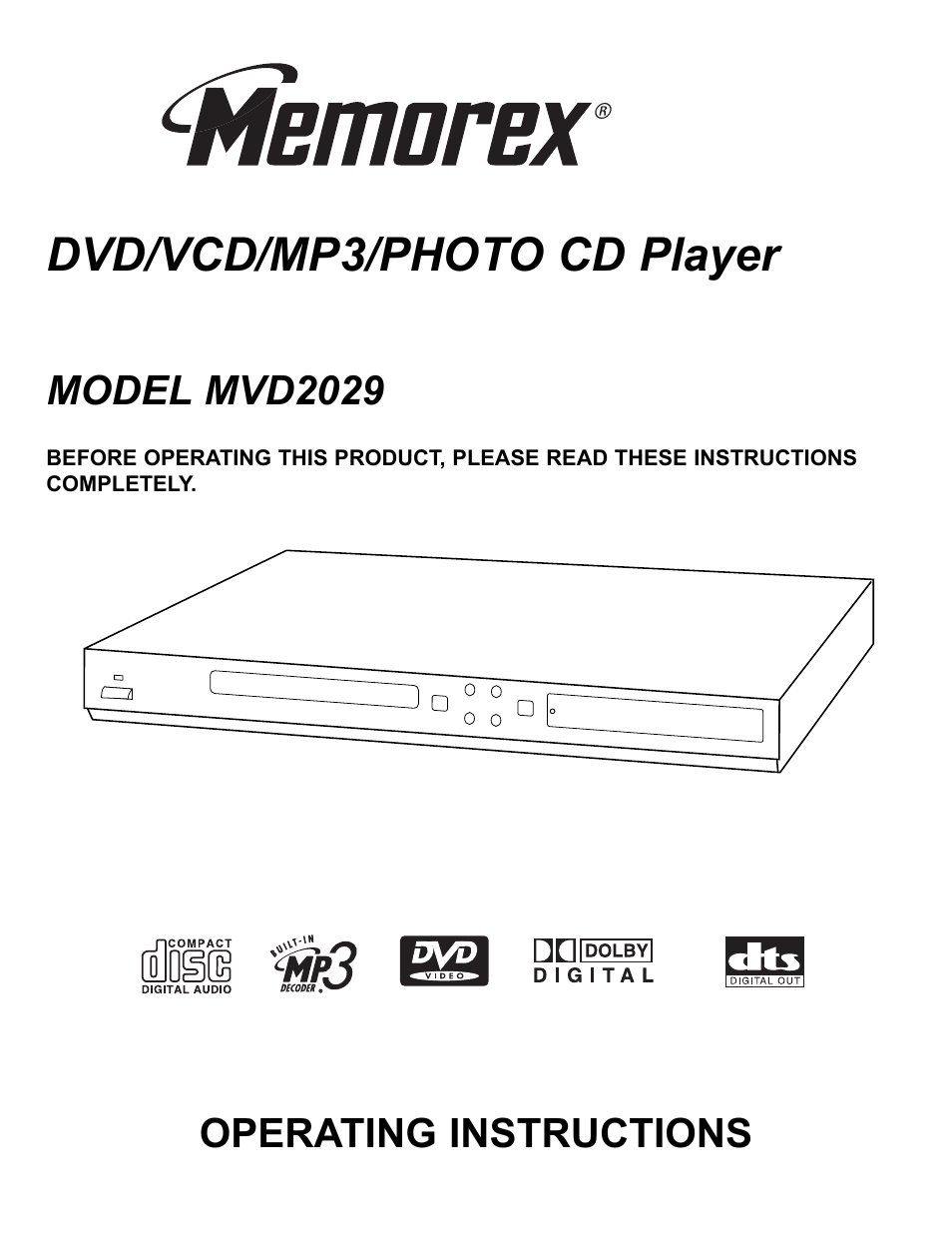 Memorex MVD2029 User Manual | 36 pages