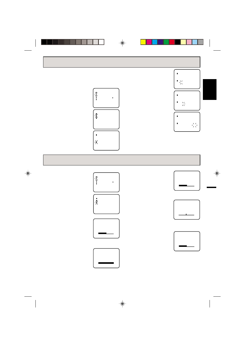 English, Brightness, Contrast | Color, Tint, Sharpness, Cancel | Memorex MVT2137 User Manual | Page 19 / 29