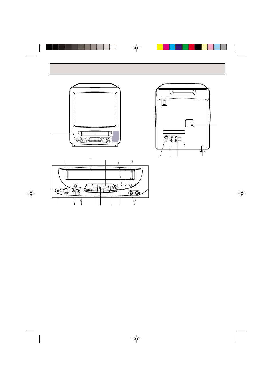 Location of controls, Rear front, Description of controls | Memorex MVT2137 User Manual | Page 8 / 29