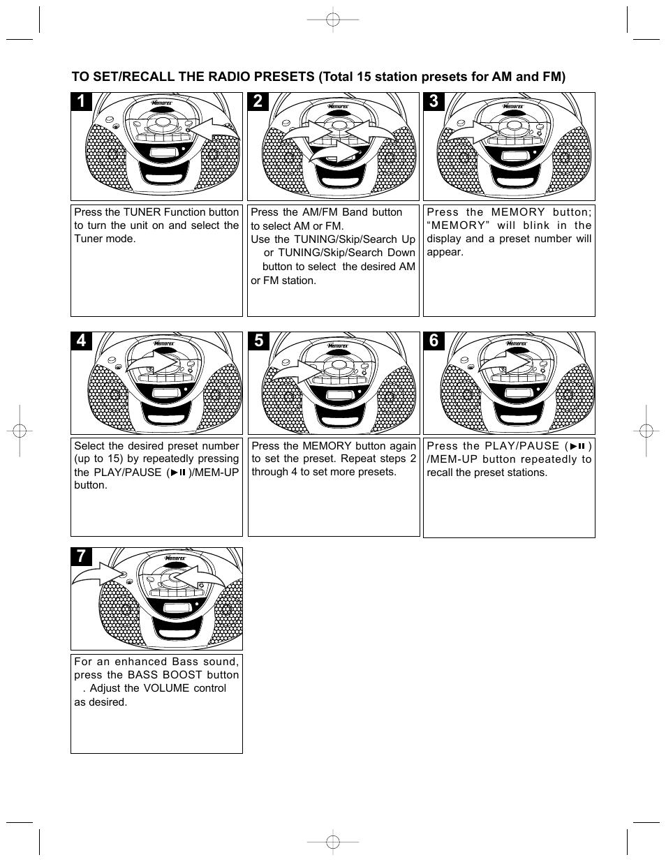 Memorex MP3207 User Manual | Page 7 / 17