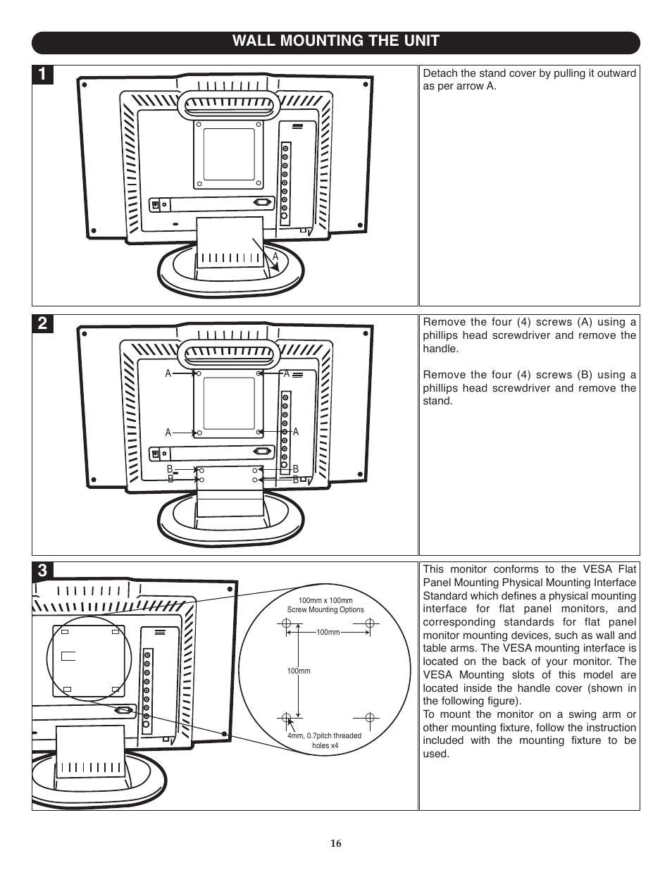 Wall mounting the unit | Memorex MT1701 User Manual | Page 17 / 33