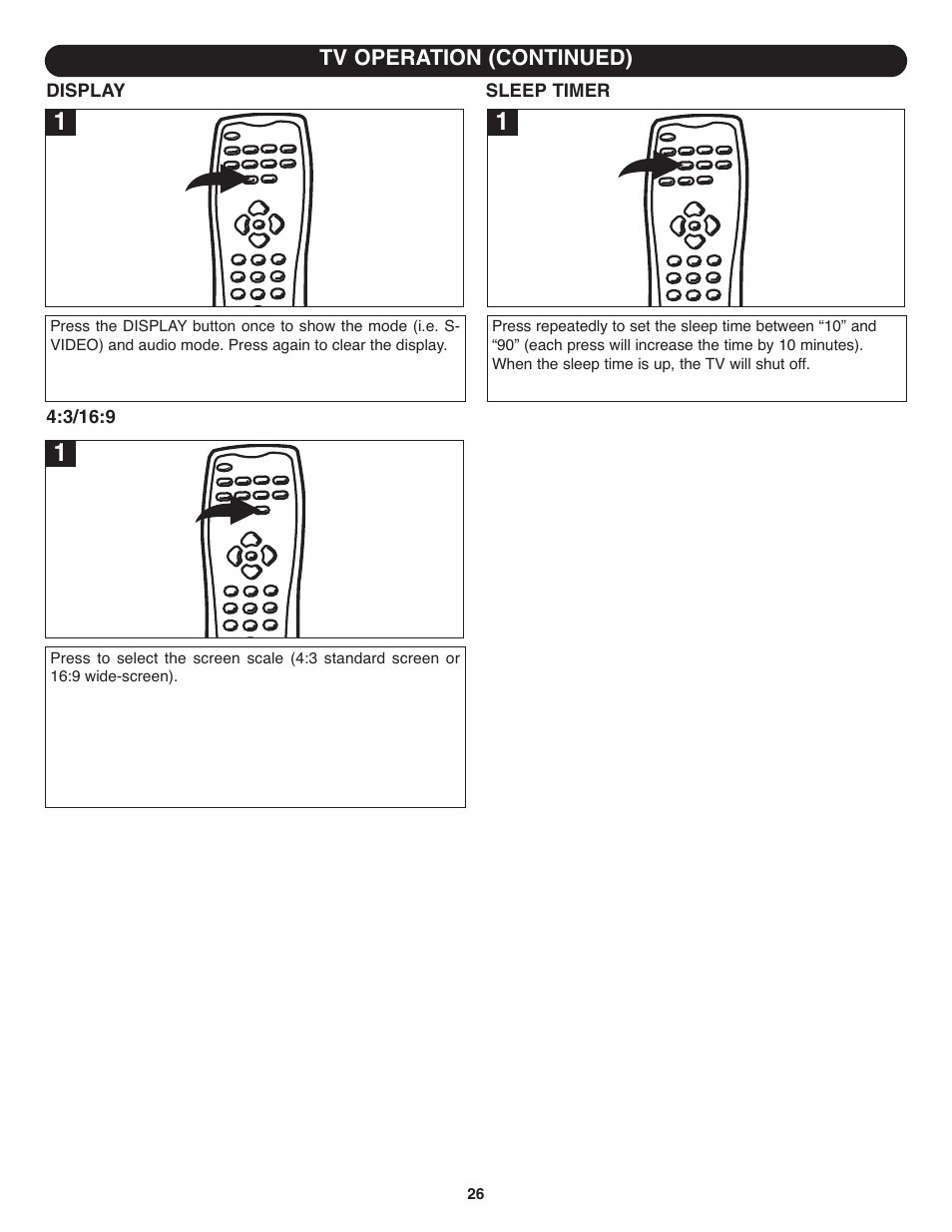 Tv operation (continued) | Memorex MT1701 User Manual | Page 27 / 33