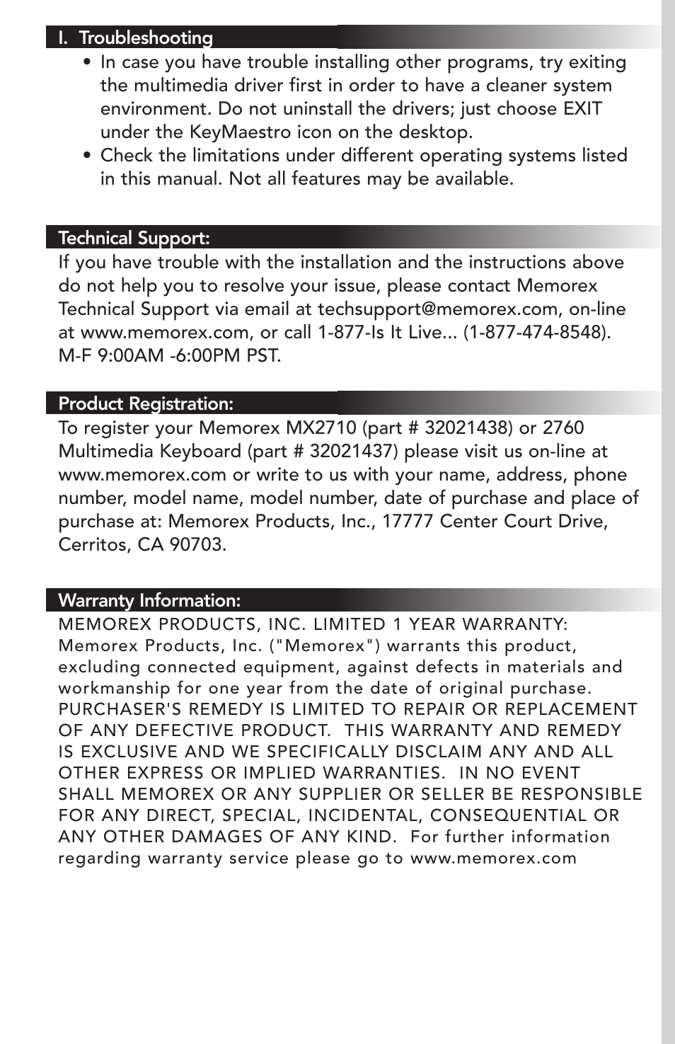 Memorex MX2760 User Manual | Page 11 / 12