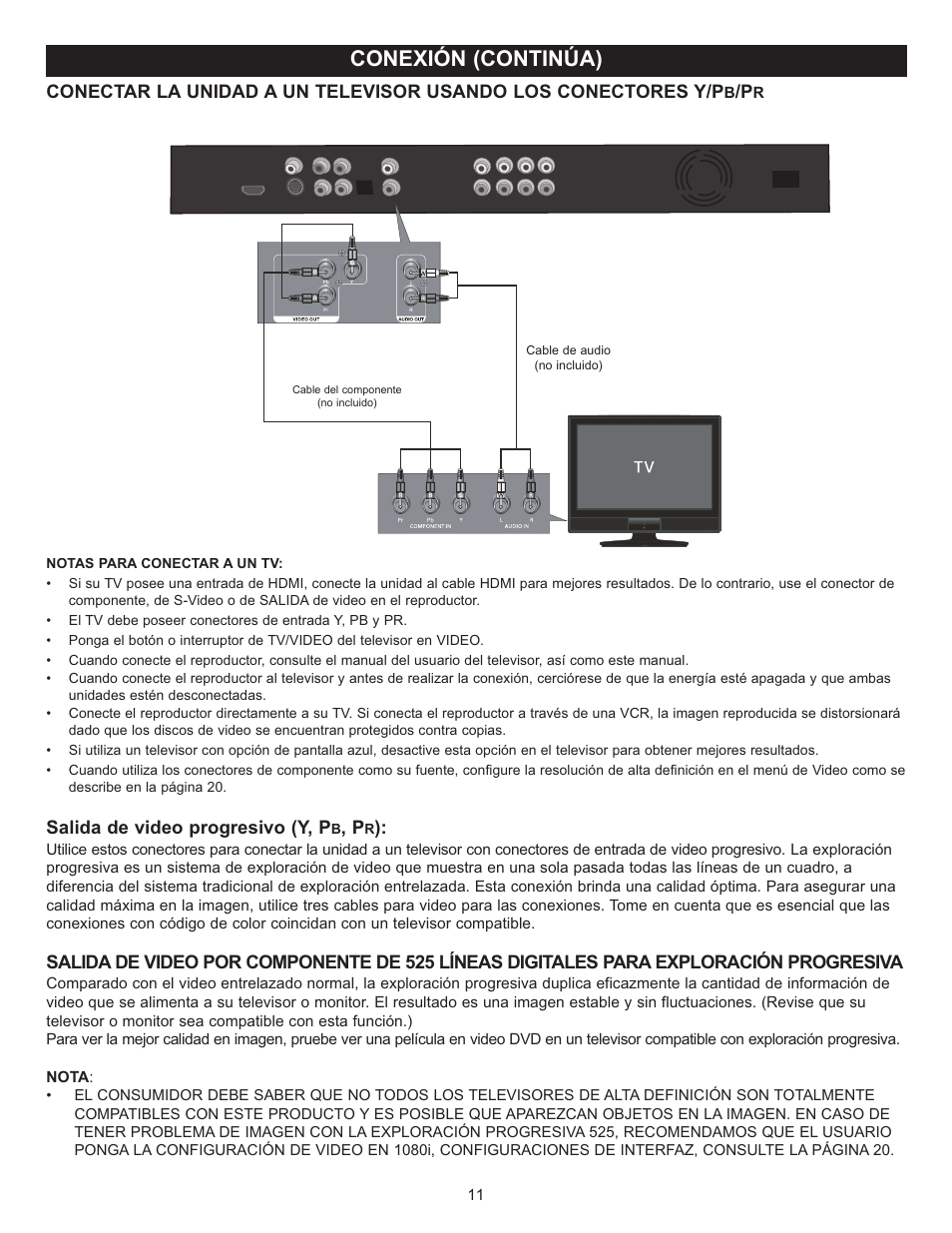 Conexión (continúa) | Memorex Digital Video Disc Player User Manual | Page 54 / 86