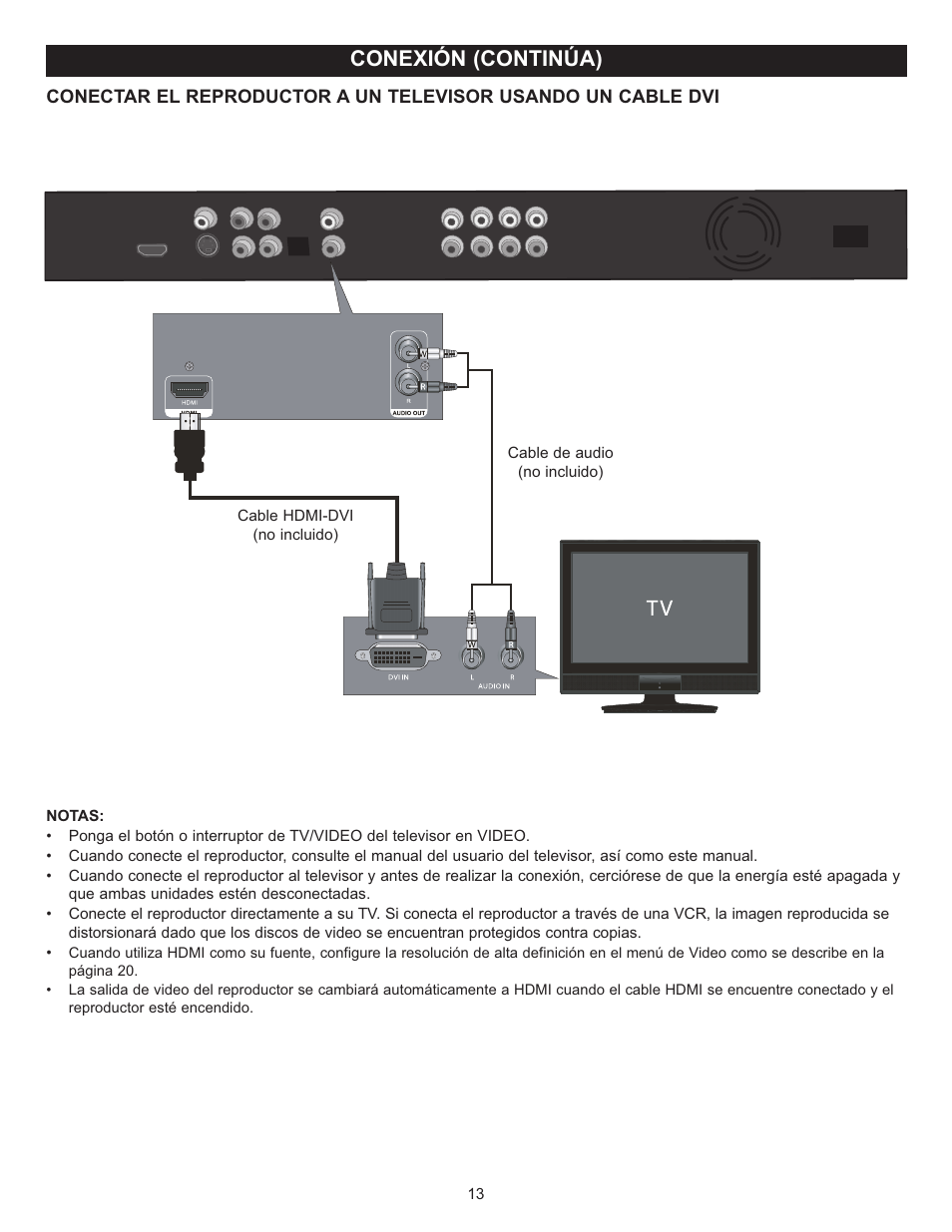 Conexión (continúa) | Memorex Digital Video Disc Player User Manual | Page 56 / 86