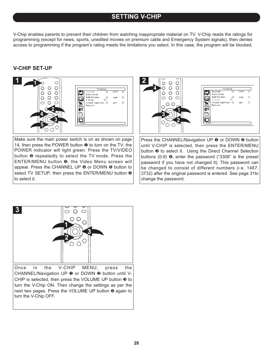 Setting v-chip | Memorex MLT2022 User Manual | Page 29 / 37