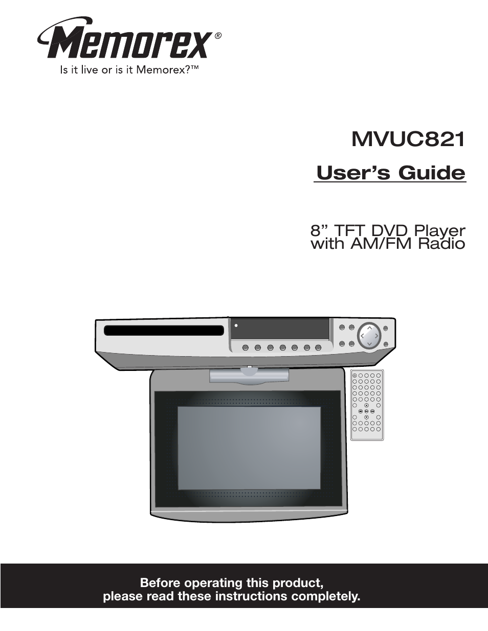 Memorex MVUC821 User Manual | 59 pages