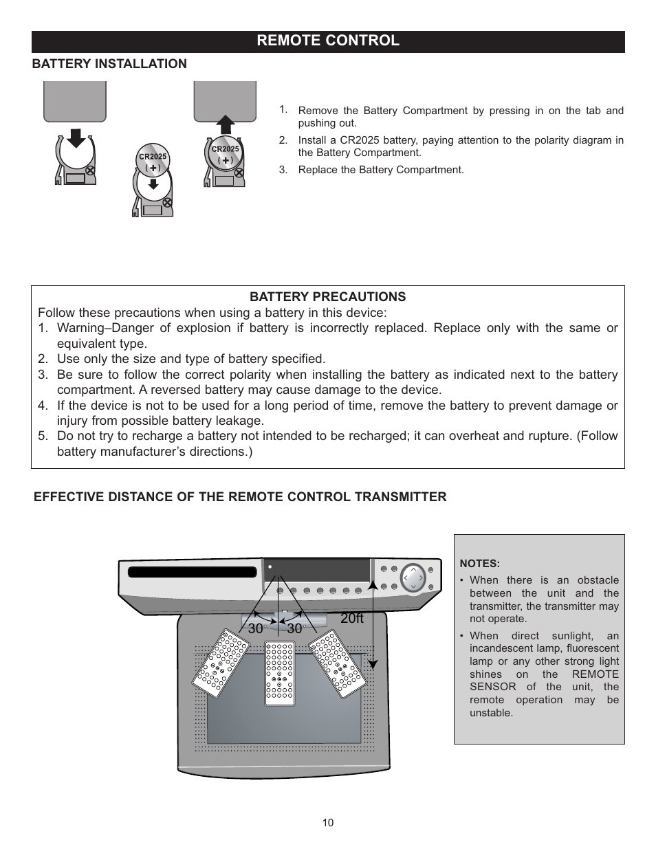 Remote control | Memorex MVUC821 User Manual | Page 11 / 59