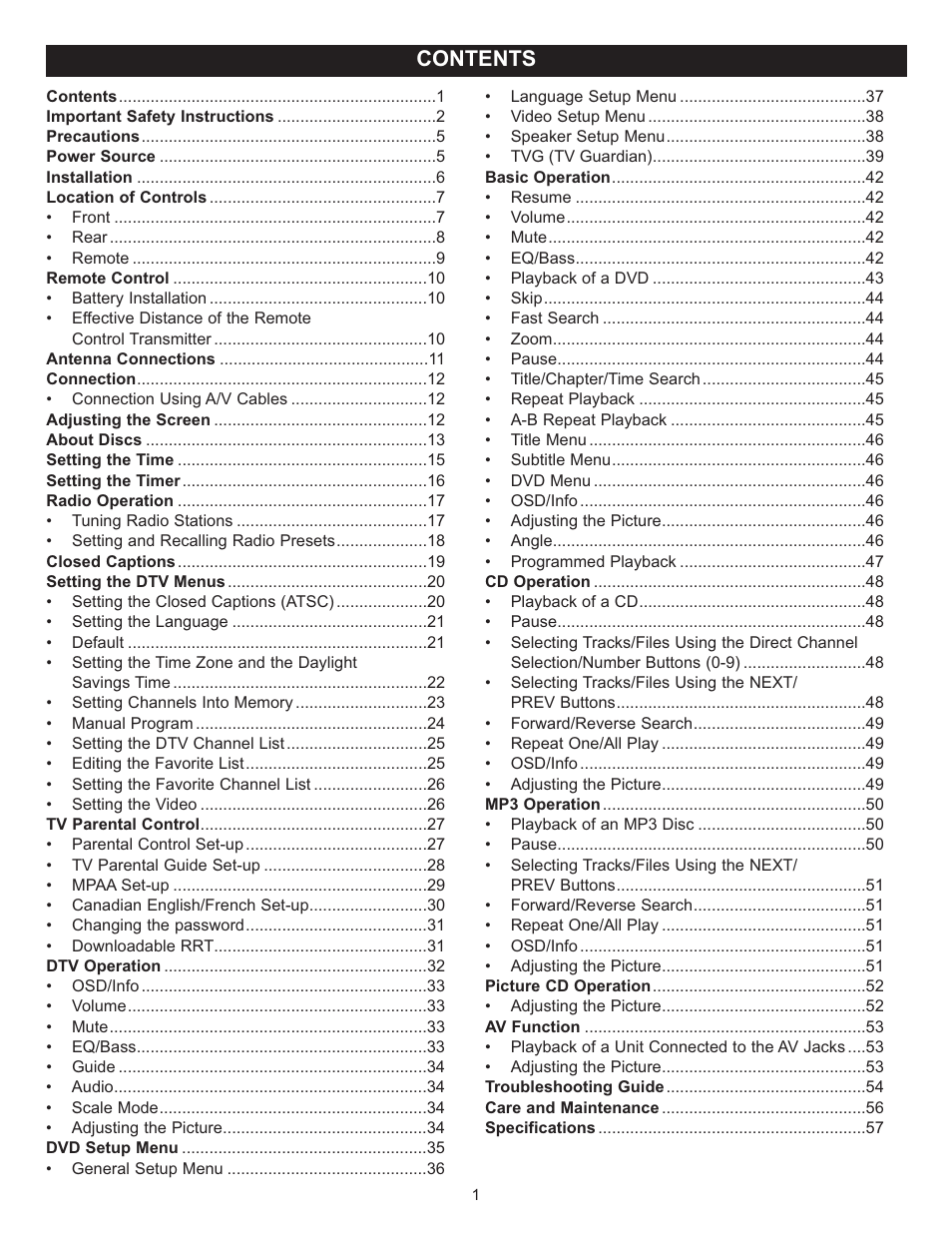 Memorex MVUC821 User Manual | Page 2 / 59