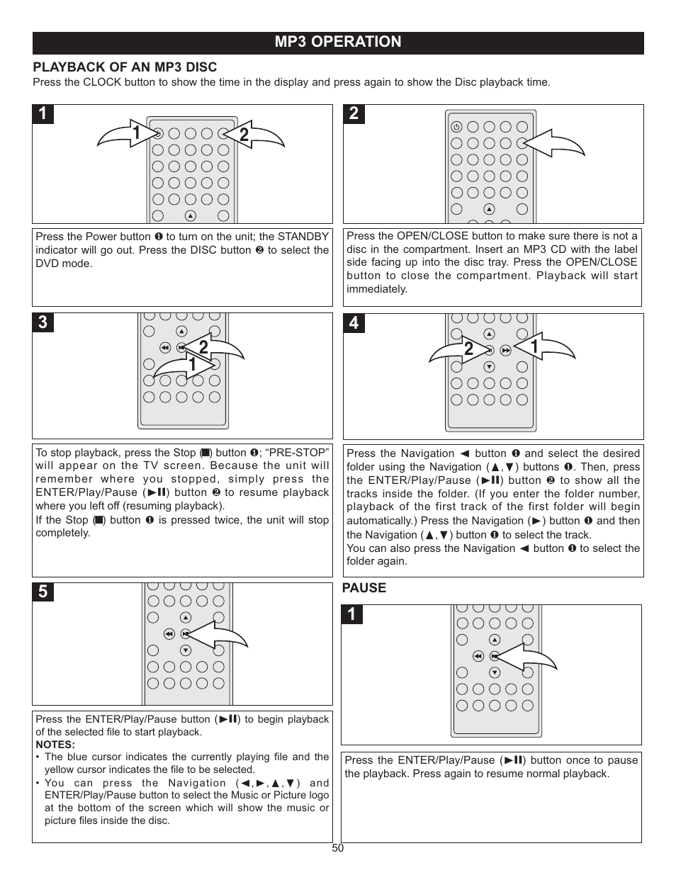 Mp3 operation | Memorex MVUC821 User Manual | Page 51 / 59