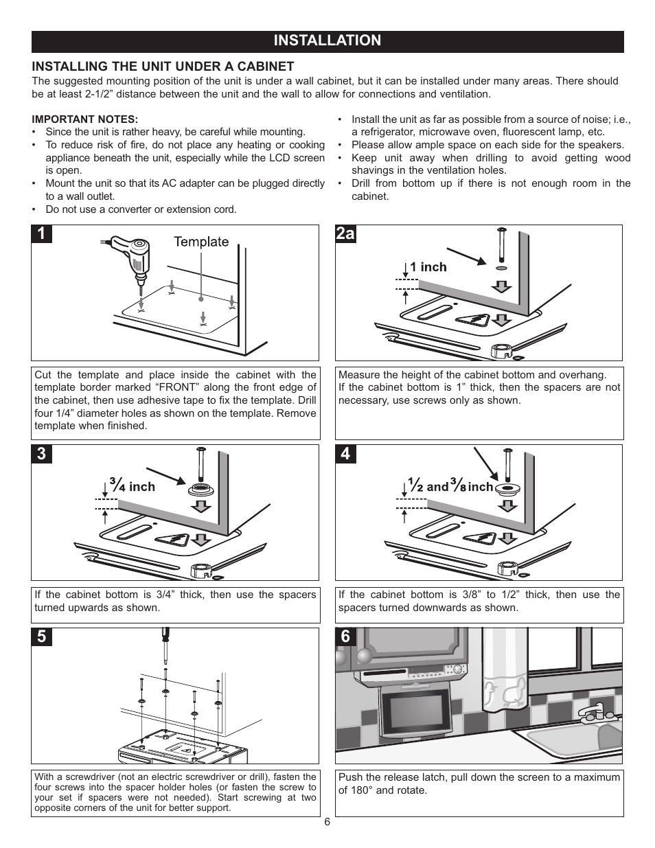 Installation | Memorex MVUC821 User Manual | Page 7 / 59