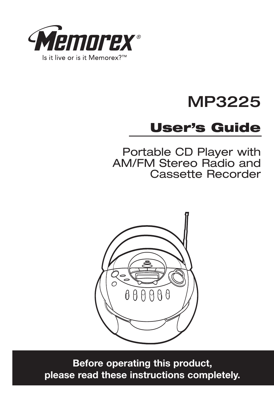 Memorex MP3225 User Manual | 24 pages