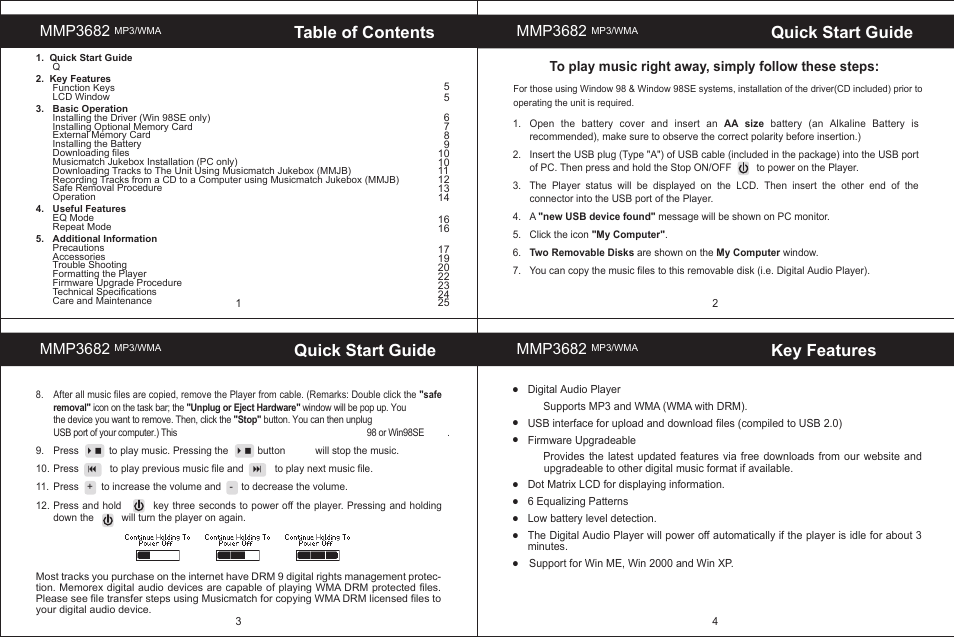 Memorex MMP3682 User Manual | Page 2 / 8