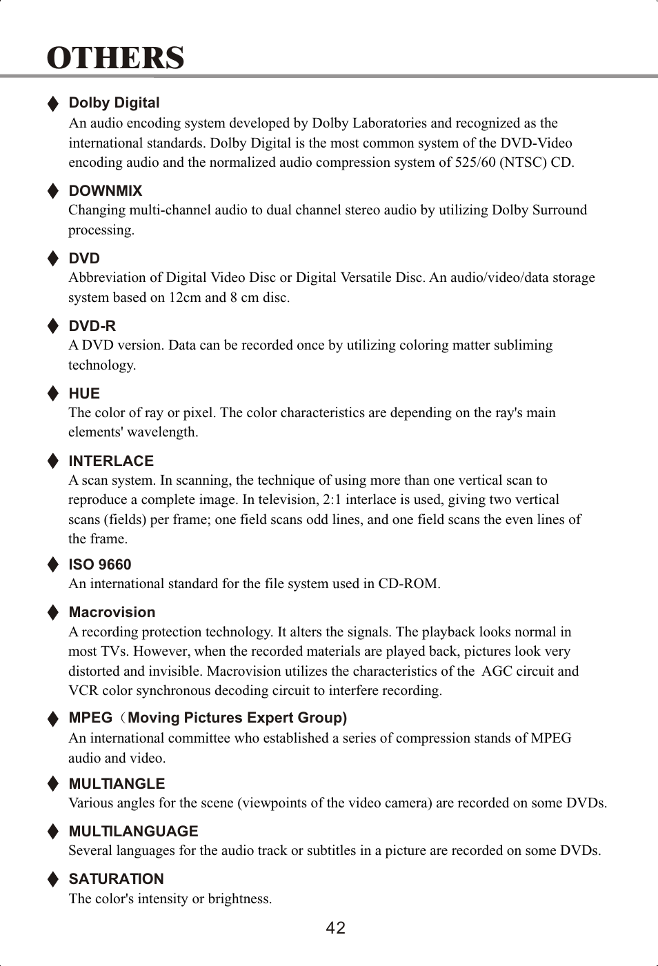 Others | Memorex MVDP1072 User Manual | Page 47 / 52