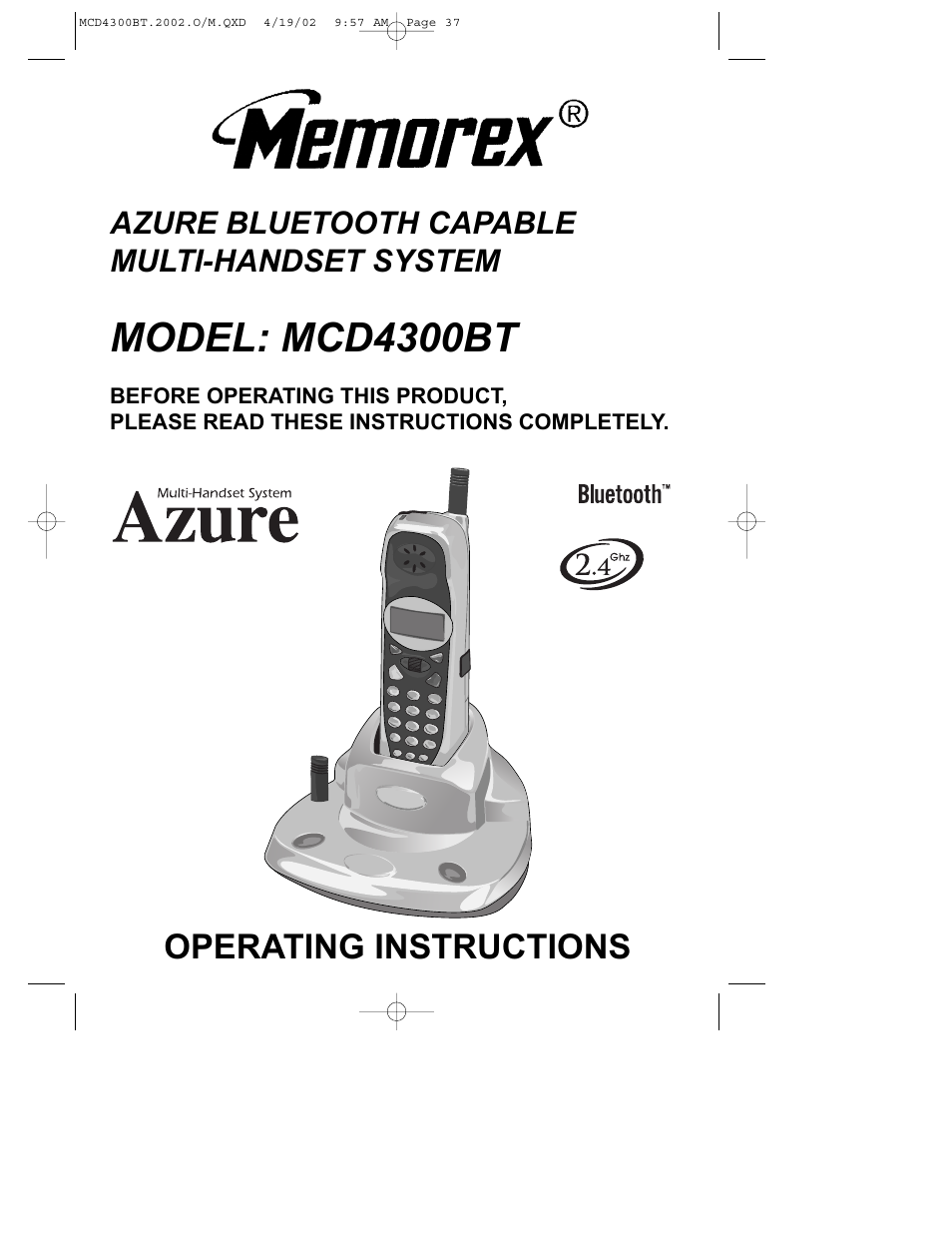Memorex MCD4300BT User Manual | 37 pages