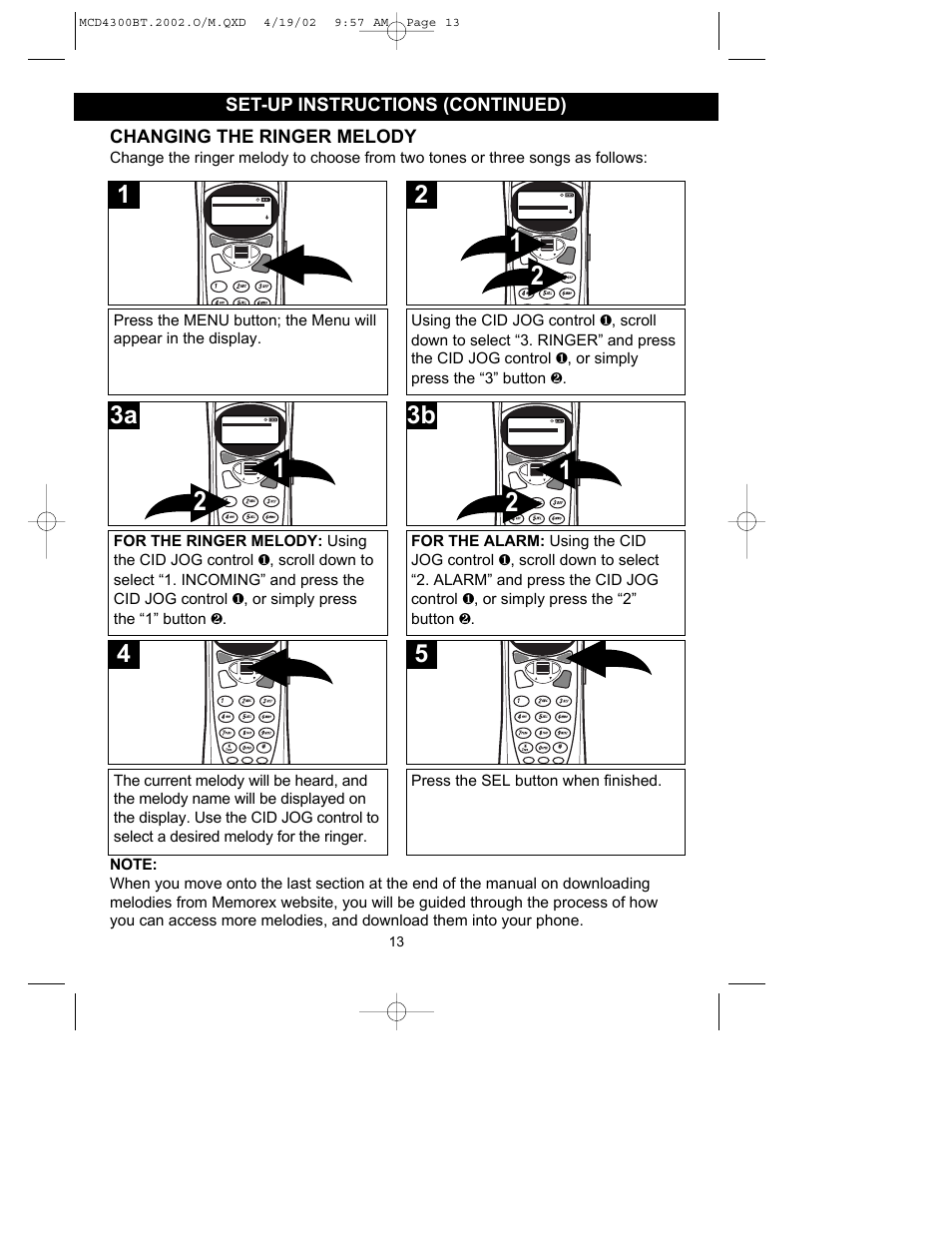 Press the sel button when finished | Memorex MCD4300BT User Manual | Page 14 / 37