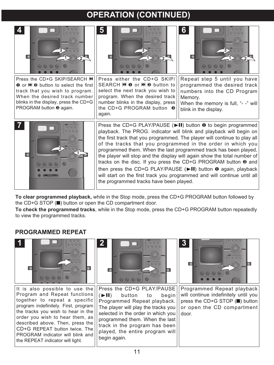 7operation (continued) | Memorex MKS8591 User Manual | Page 12 / 23