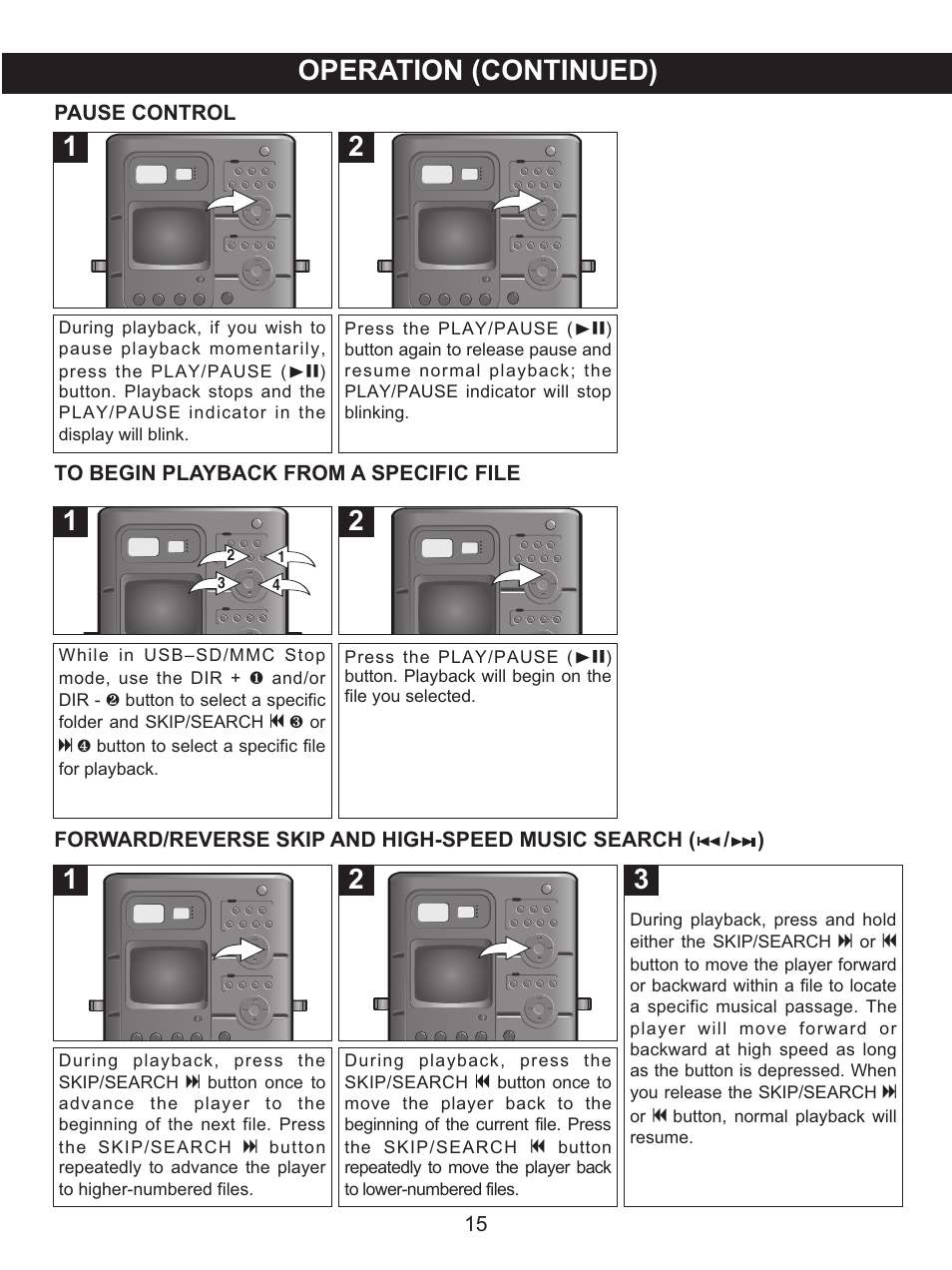 Operation (continued) | Memorex MKS8591 User Manual | Page 16 / 23