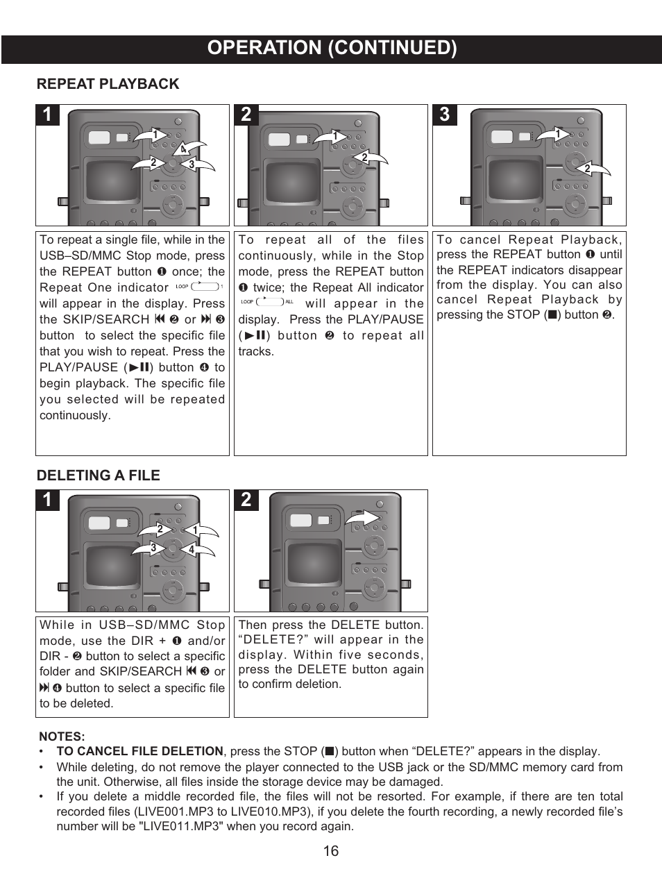 Operation (continued) | Memorex MKS8591 User Manual | Page 17 / 23