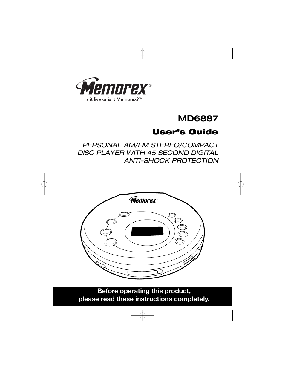 Memorex MD6887 User Manual | 19 pages