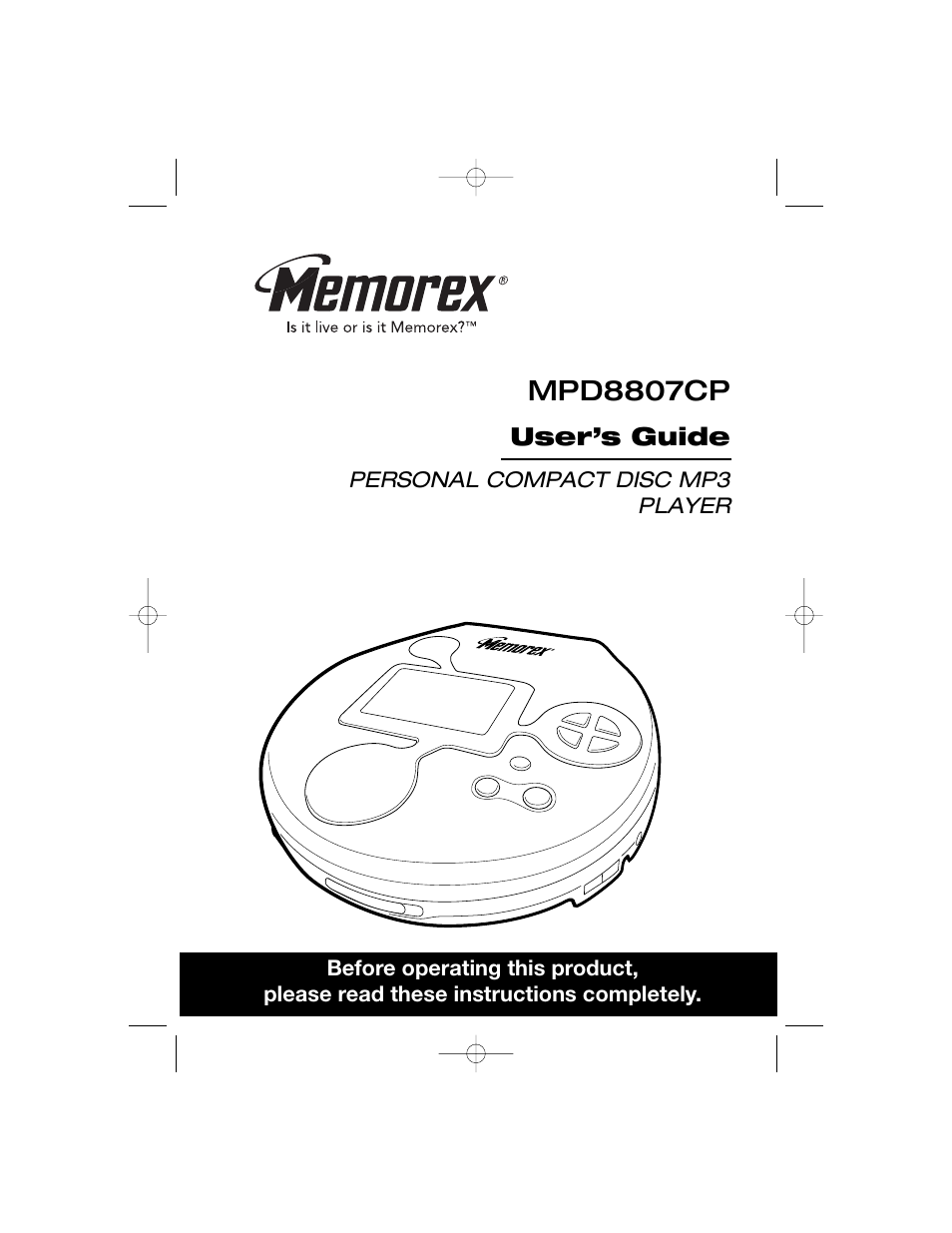 Memorex MPD8807CP User Manual | 23 pages