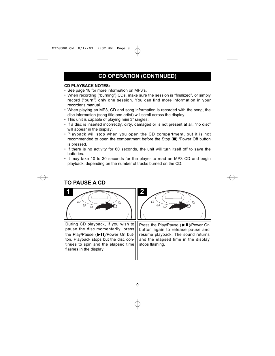 Memorex MPD8300 User Manual | Page 10 / 24