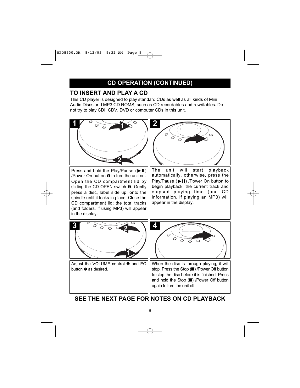 Memorex MPD8300 User Manual | Page 9 / 24