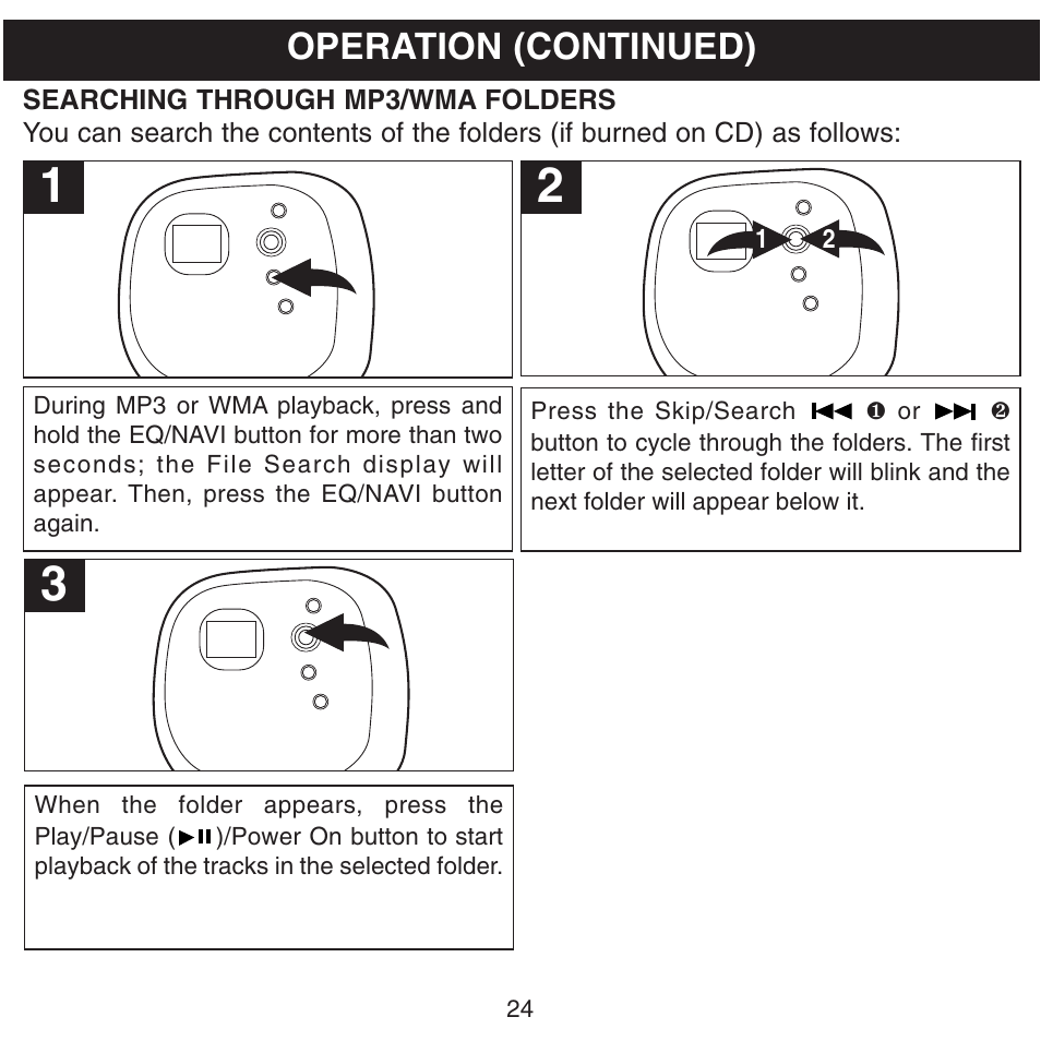 Operation (continued) | Memorex MPD8600 User Manual | Page 25 / 33