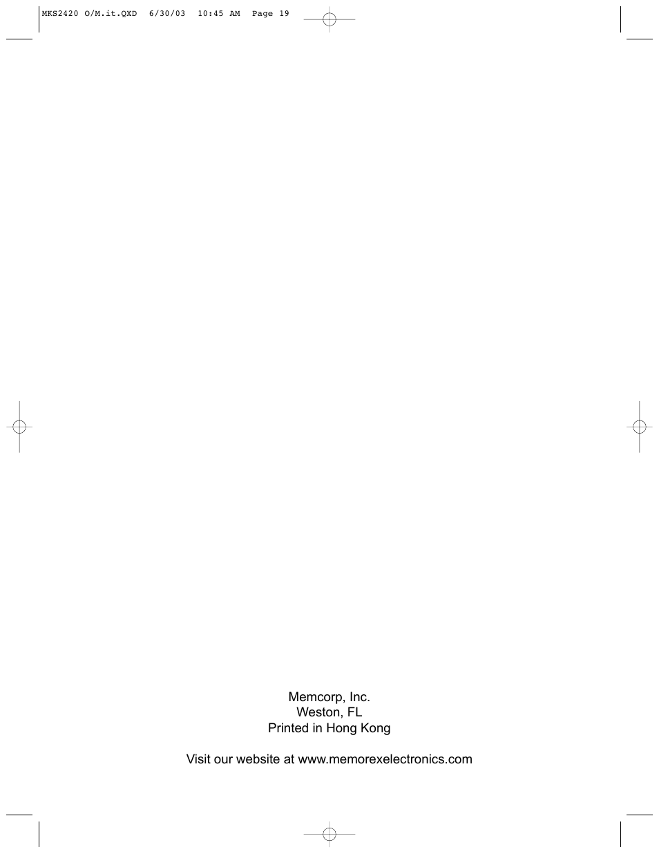Memorex MKS2420 User Manual | Page 20 / 20