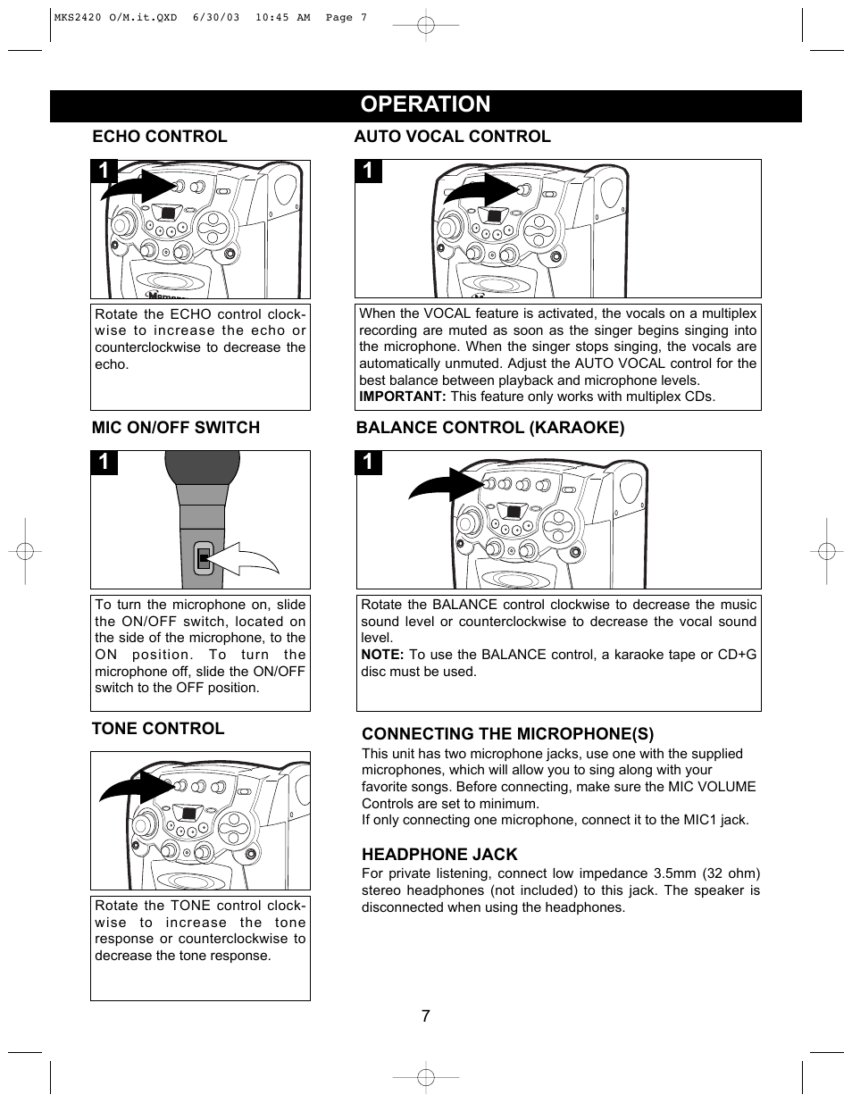 Operation | Memorex MKS2420 User Manual | Page 8 / 20