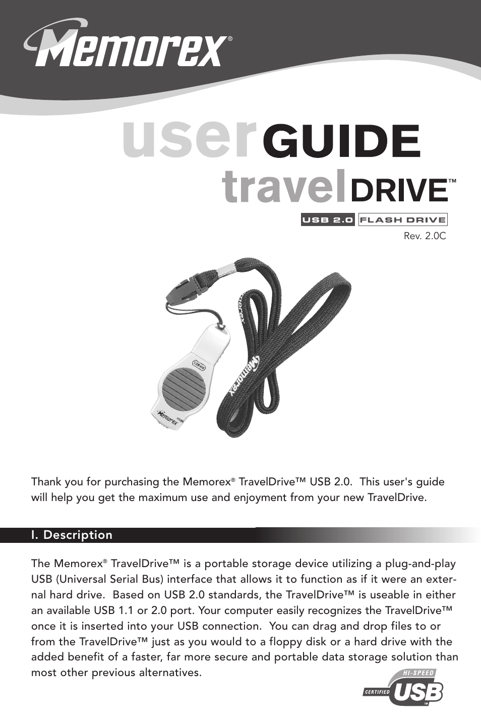 Memorex TravelDrive USB 2.0 User Manual | 15 pages