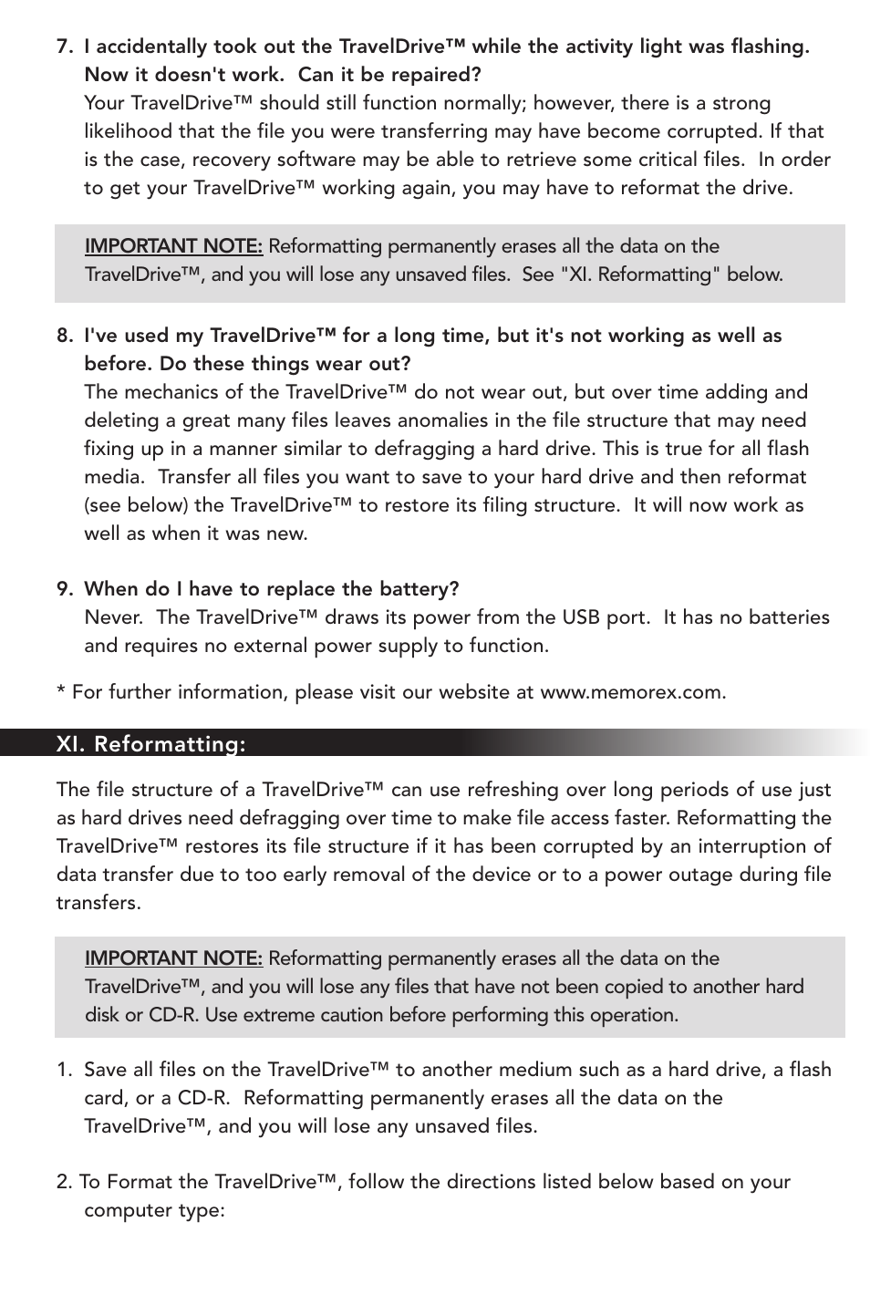 Memorex TravelDrive USB 2.0 User Manual | Page 13 / 15