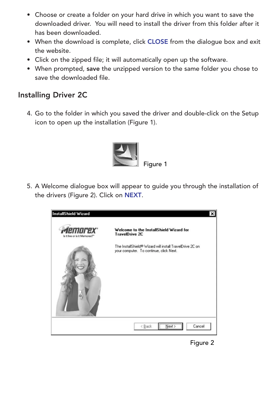 Installing driver 2c | Memorex TravelDrive USB 2.0 User Manual | Page 4 / 15