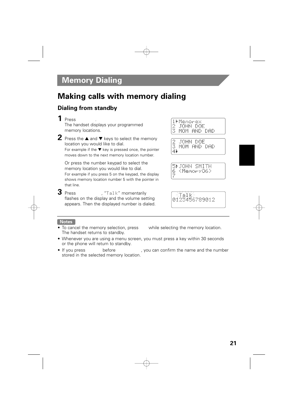 Dialing from standby | Memorex MPH6990 User Manual | Page 22 / 57