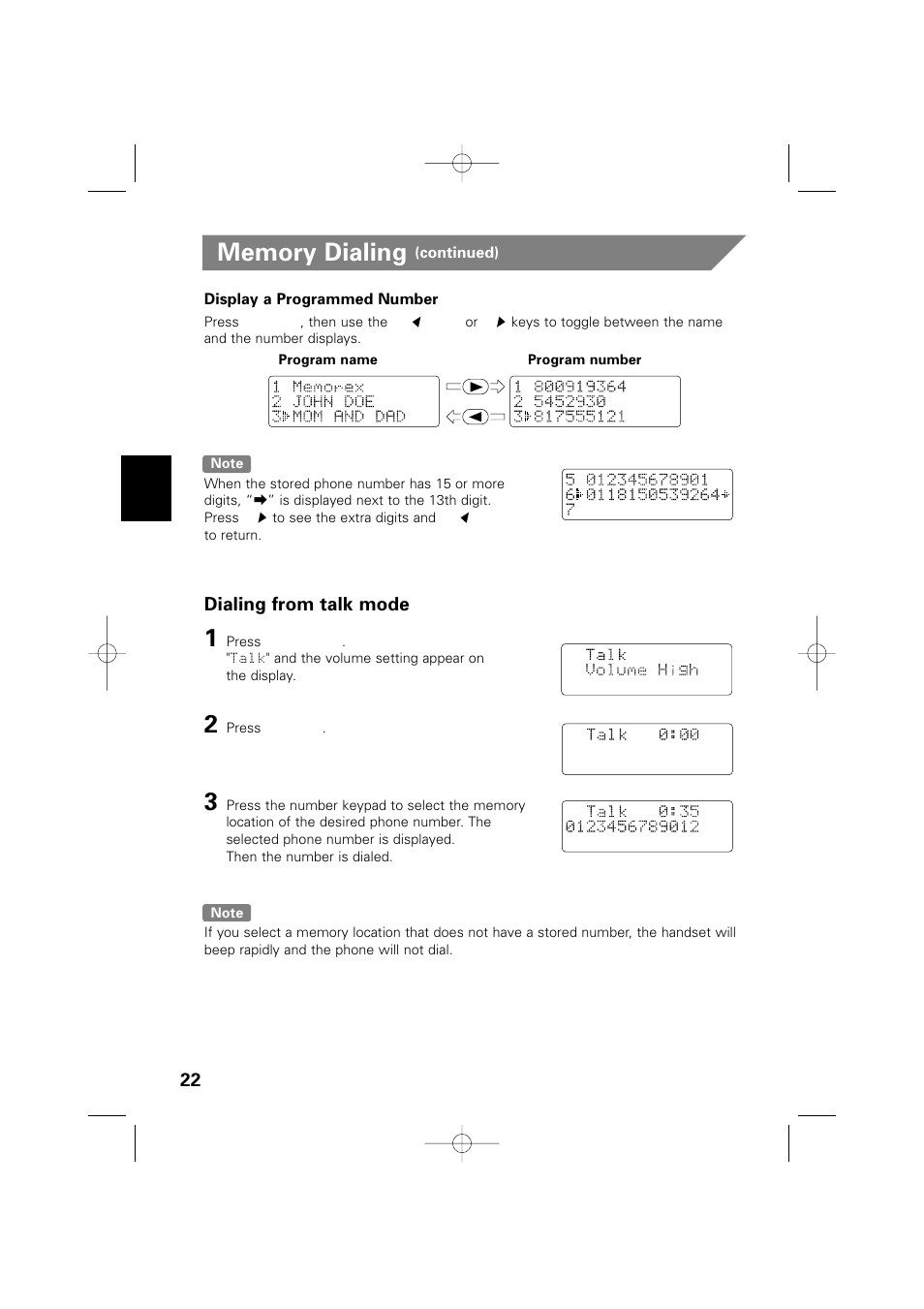 Dialing from talk mode | Memorex MPH6990 User Manual | Page 23 / 57