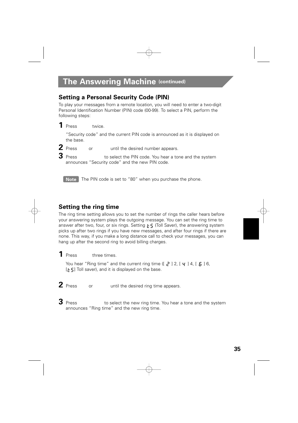 The answering machine | Memorex MPH6990 User Manual | Page 36 / 57