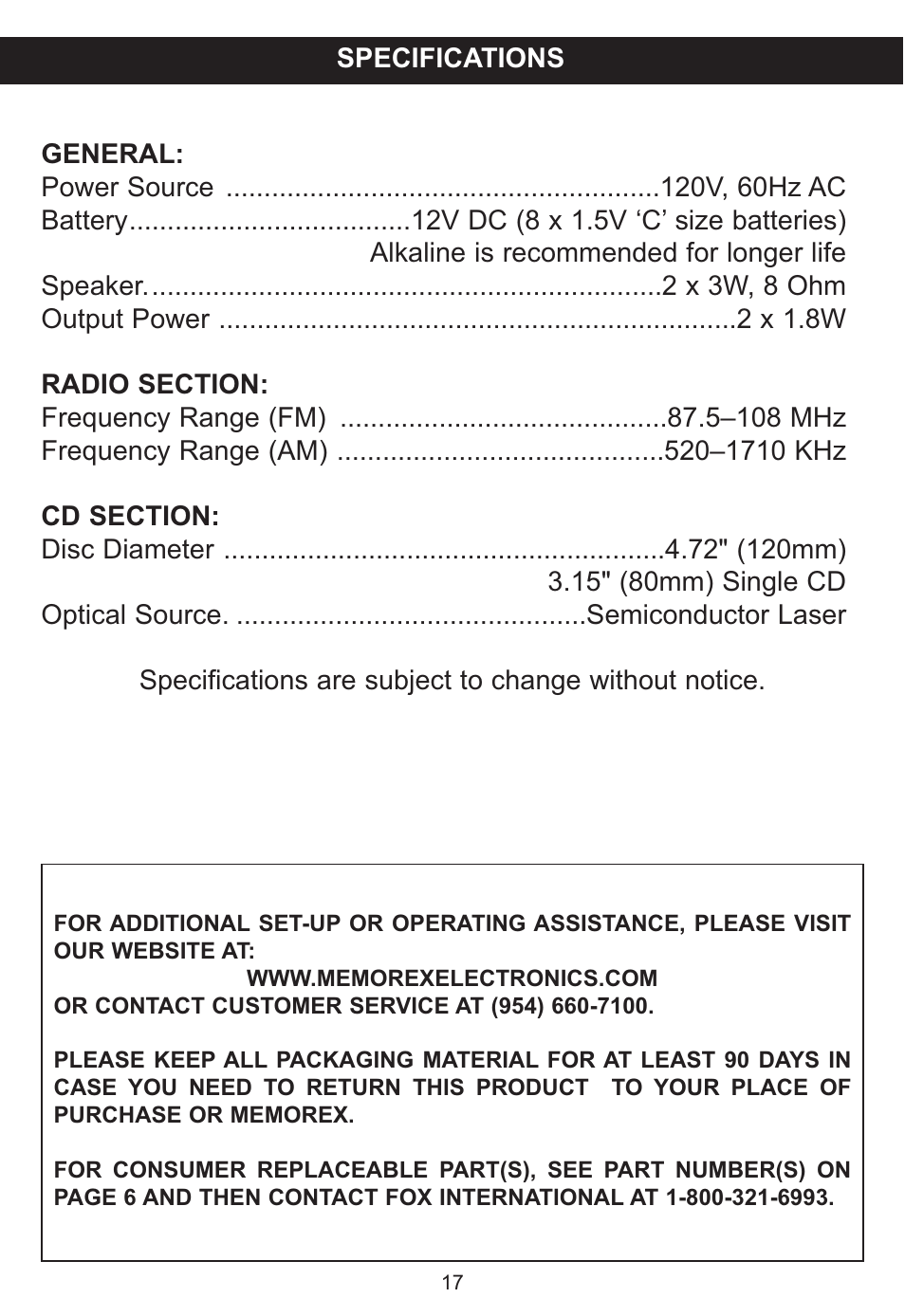 Memorex MP3848 User Manual | Page 18 / 36