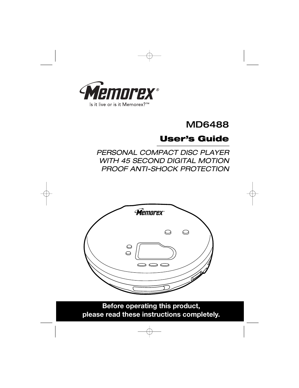 Memorex MD6488 User Manual | 16 pages