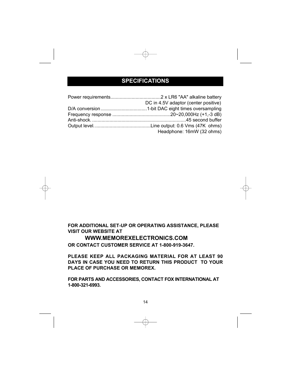Memorex MD6488 User Manual | Page 15 / 16