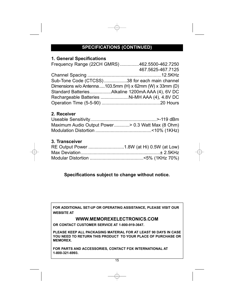 Memorex MK1996 User Manual | Page 16 / 17