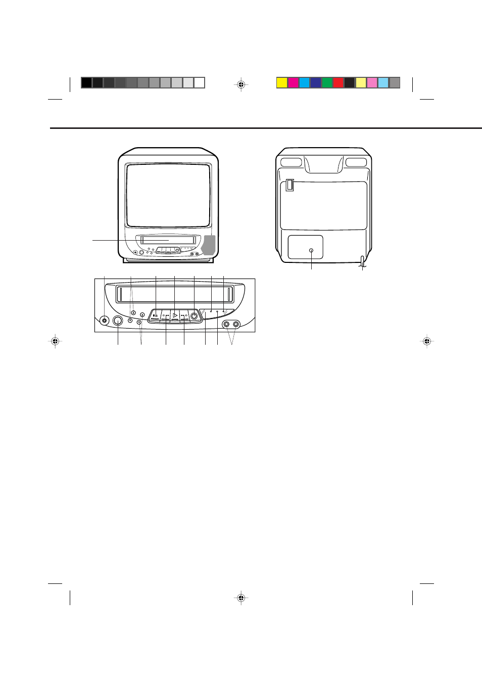 Location of controls, Rear front description of controls | Memorex MVT2195B User Manual | Page 10 / 58