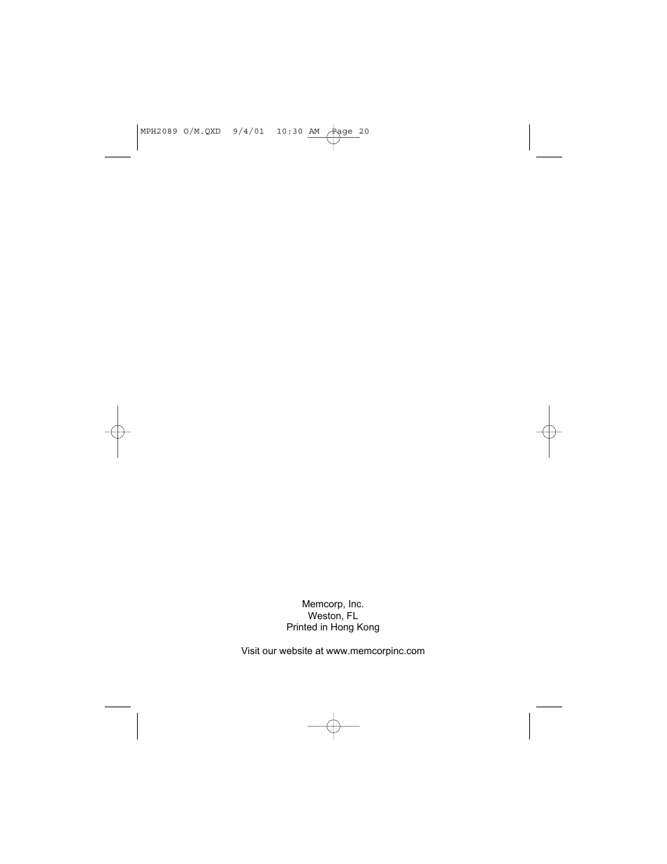 Memorex MPH2089 User Manual | Page 21 / 21