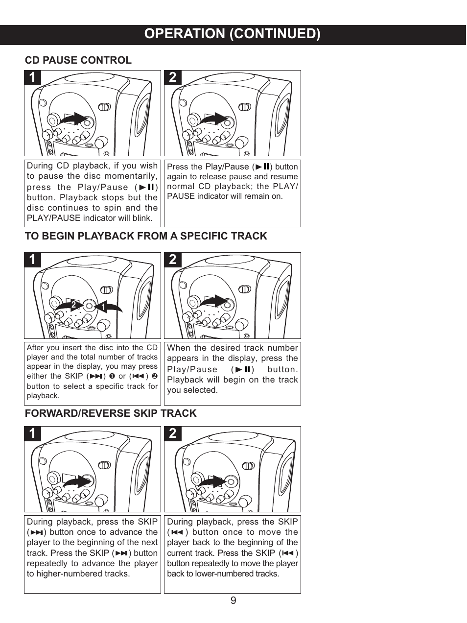 Operation (continued) | Memorex .MKS2422 User Manual | Page 10 / 40