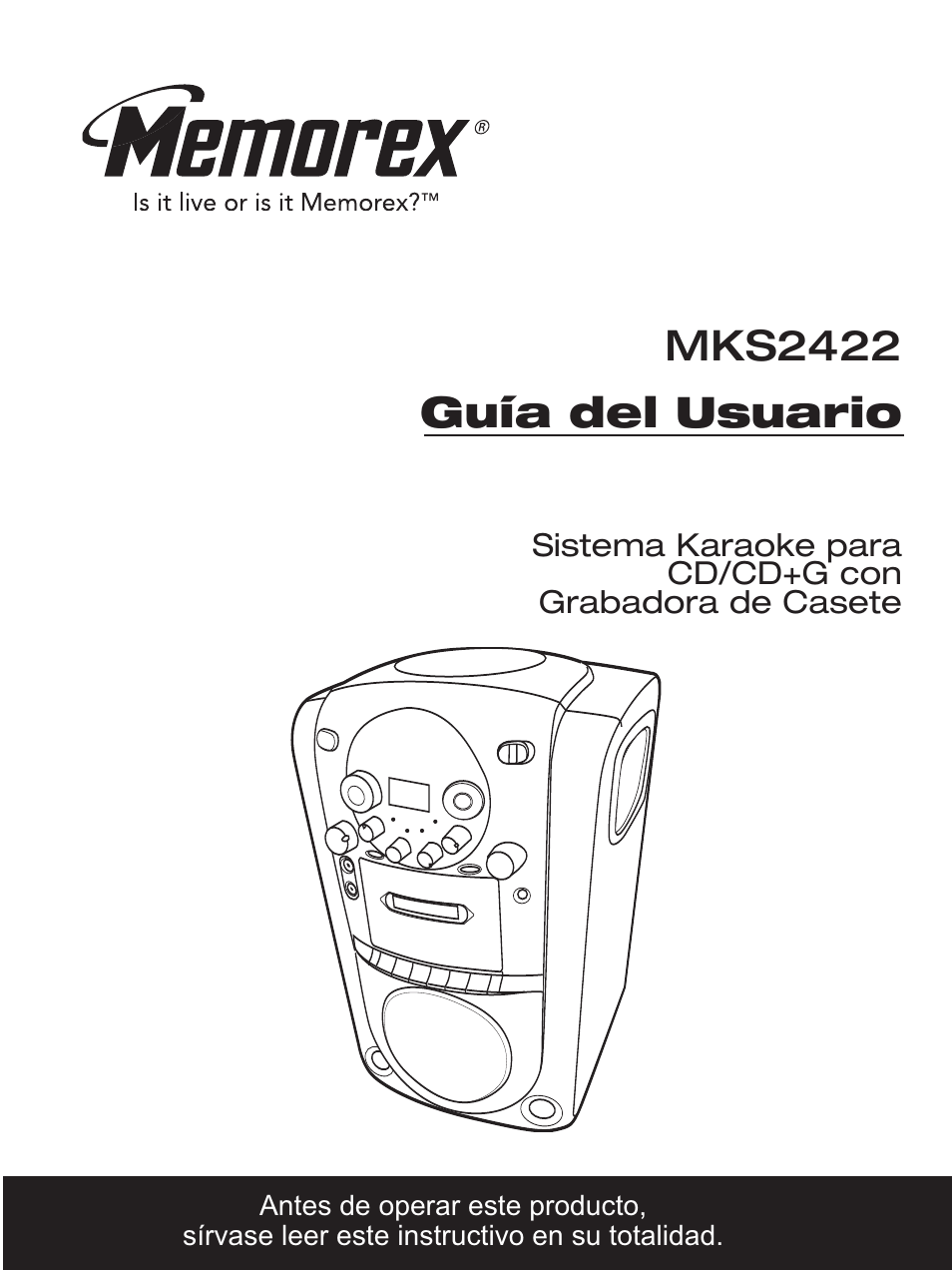 Guía del usuario, Mks2422 | Memorex .MKS2422 User Manual | Page 21 / 40