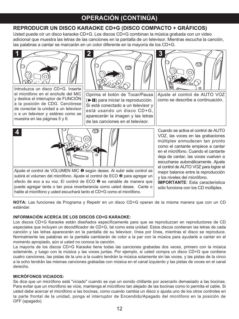 Operación (continúa) | Memorex .MKS2422 User Manual | Page 33 / 40