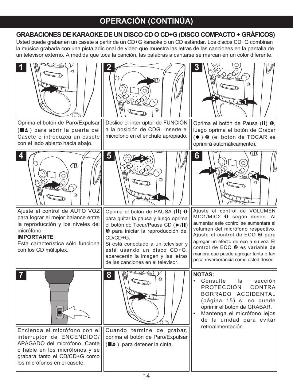 Operación (continúa) | Memorex .MKS2422 User Manual | Page 35 / 40