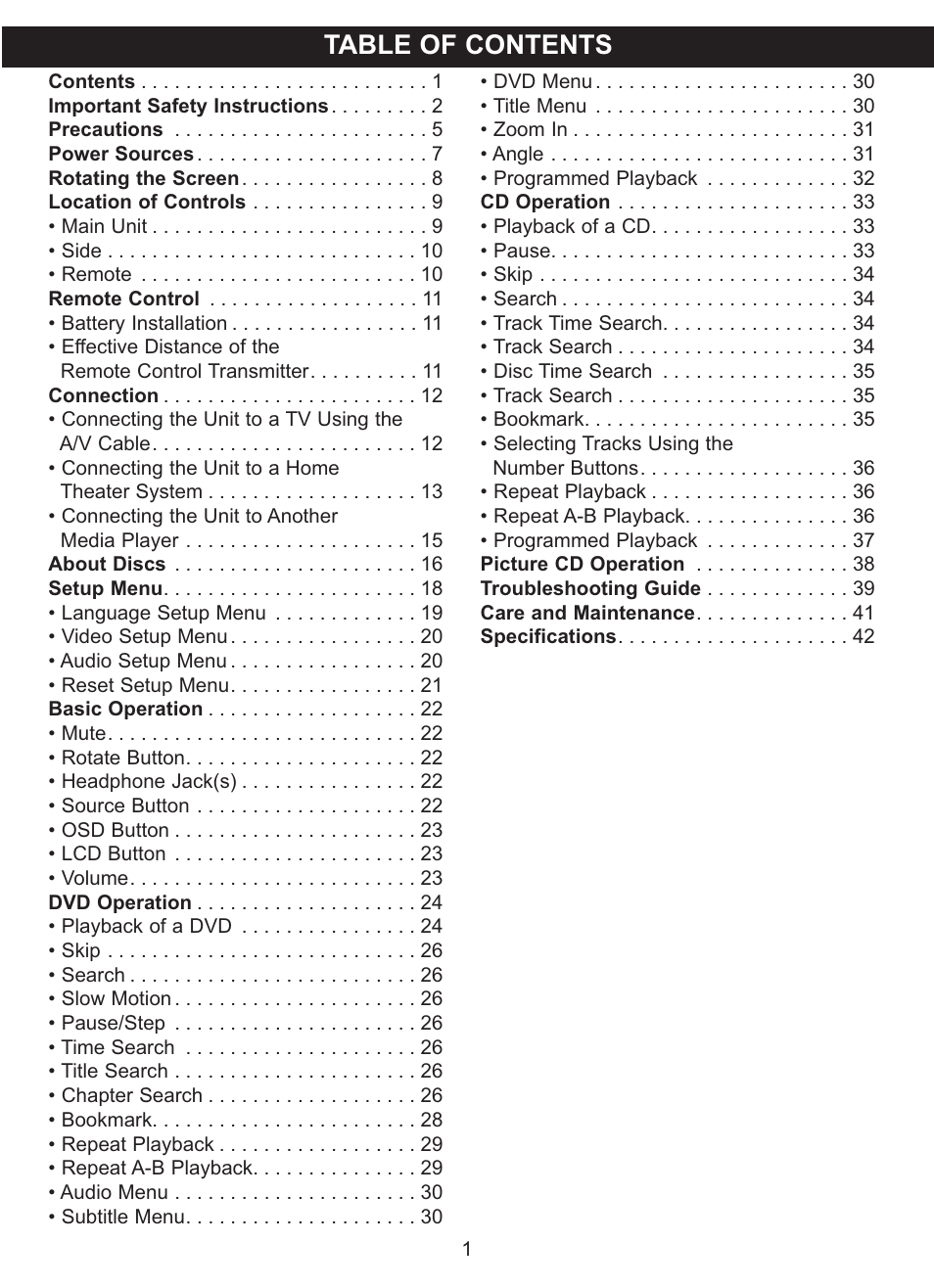 Memorex MVDP1076 User Manual | Page 2 / 44
