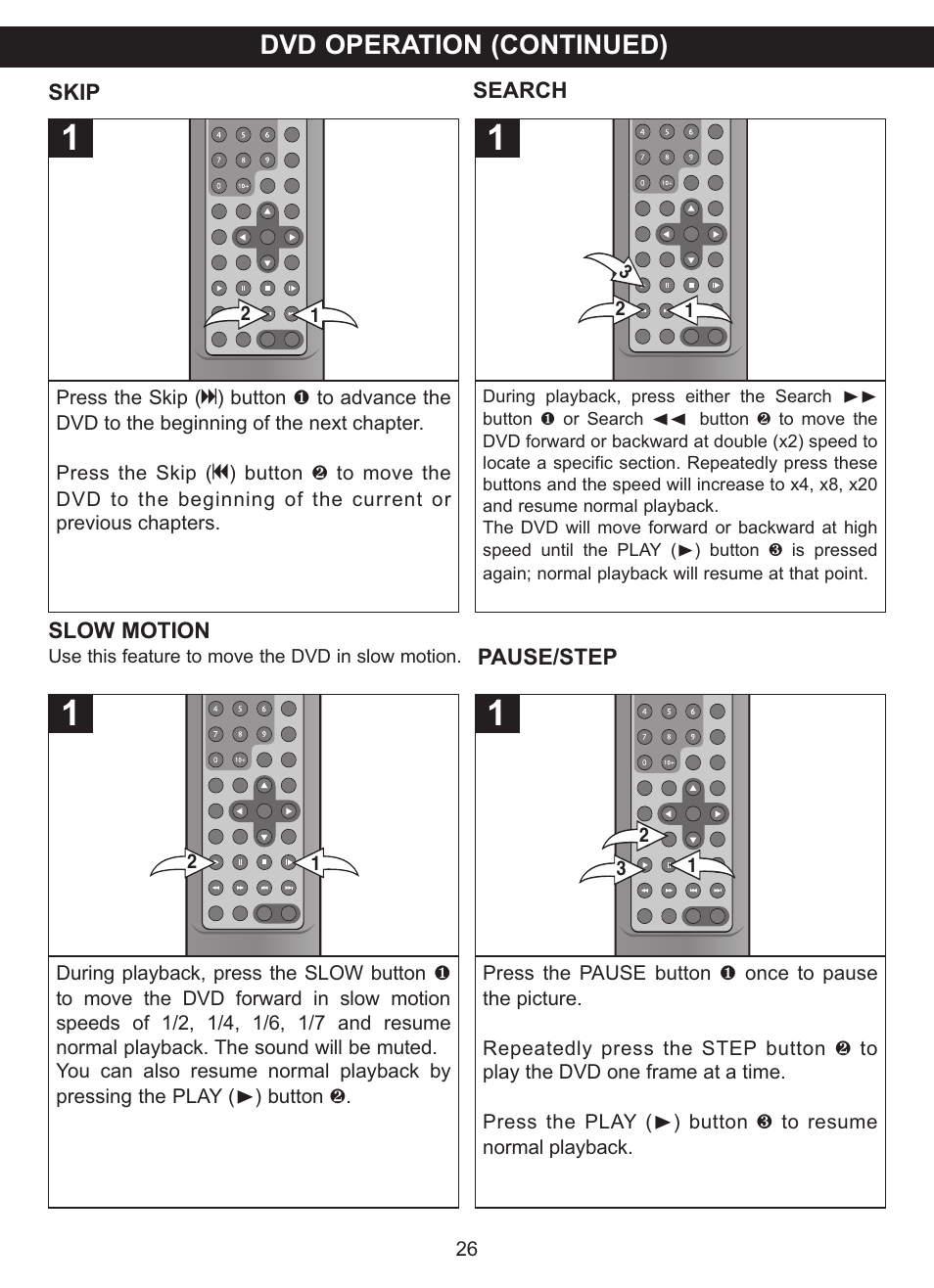 Dvd operation (continued) | Memorex MVDP1076 User Manual | Page 27 / 44