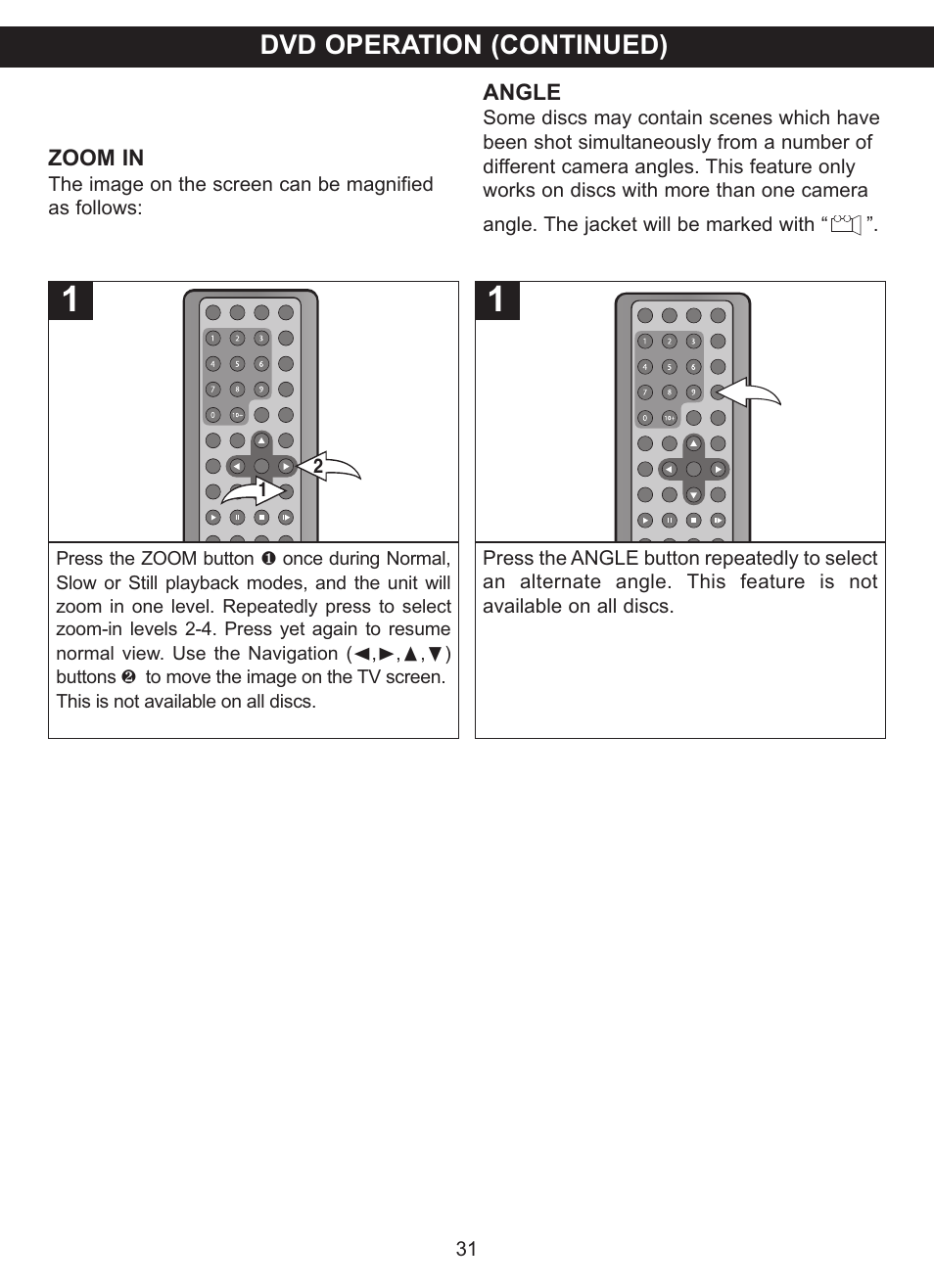 Dvd operation (continued) | Memorex MVDP1076 User Manual | Page 32 / 44
